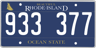 RI license plate 933377