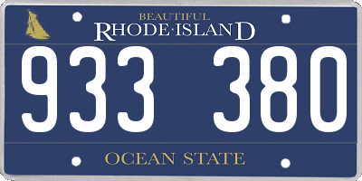 RI license plate 933380