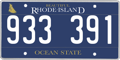 RI license plate 933391