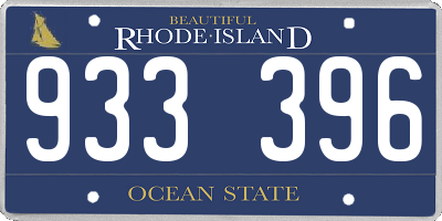 RI license plate 933396