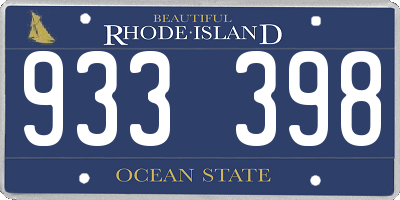 RI license plate 933398