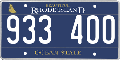 RI license plate 933400