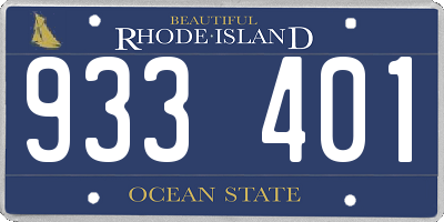 RI license plate 933401