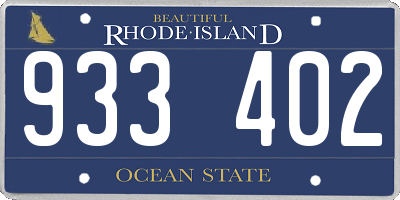 RI license plate 933402