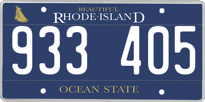 RI license plate 933405