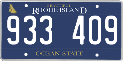 RI license plate 933409