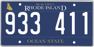 RI license plate 933411