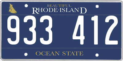 RI license plate 933412