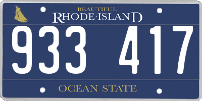 RI license plate 933417