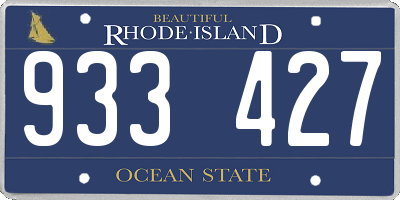 RI license plate 933427