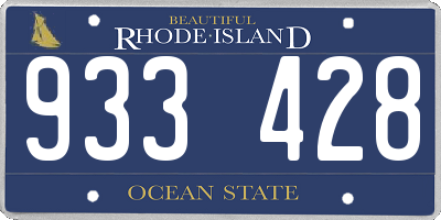 RI license plate 933428
