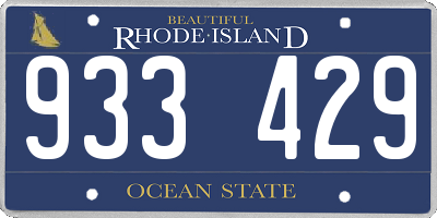 RI license plate 933429