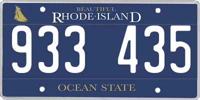 RI license plate 933435