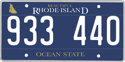 RI license plate 933440