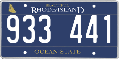 RI license plate 933441