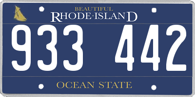 RI license plate 933442