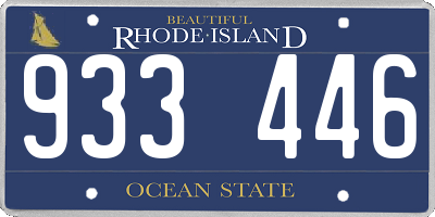 RI license plate 933446