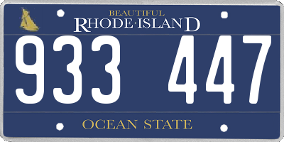 RI license plate 933447