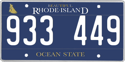 RI license plate 933449