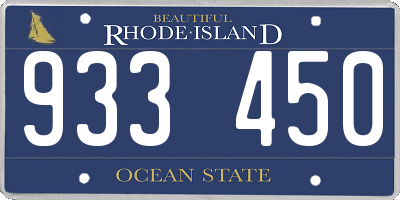 RI license plate 933450