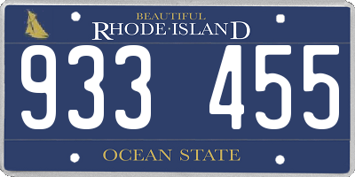 RI license plate 933455