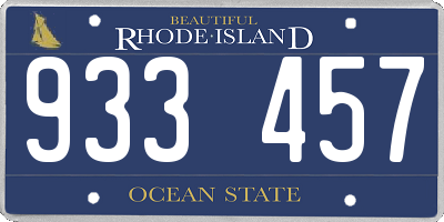 RI license plate 933457