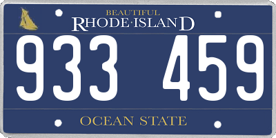 RI license plate 933459