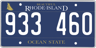 RI license plate 933460