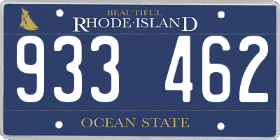 RI license plate 933462