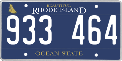 RI license plate 933464