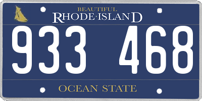 RI license plate 933468