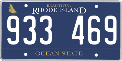 RI license plate 933469