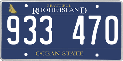 RI license plate 933470