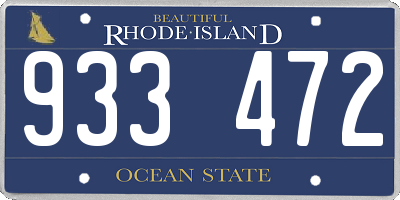 RI license plate 933472