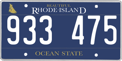 RI license plate 933475