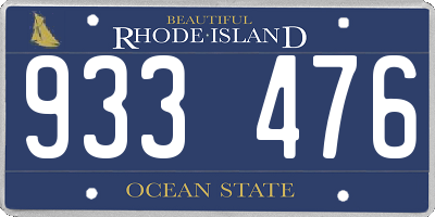 RI license plate 933476