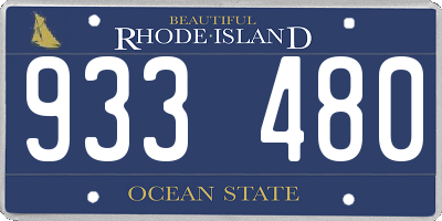 RI license plate 933480
