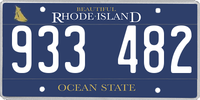RI license plate 933482