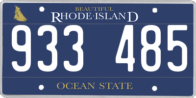 RI license plate 933485