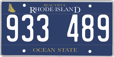 RI license plate 933489