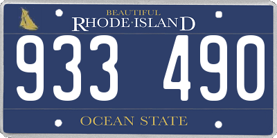 RI license plate 933490