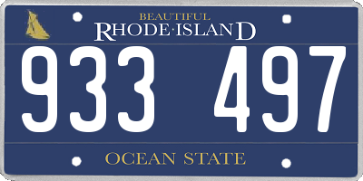 RI license plate 933497