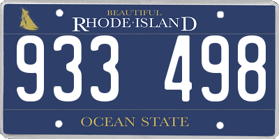 RI license plate 933498