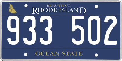 RI license plate 933502
