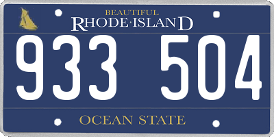 RI license plate 933504