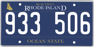 RI license plate 933506
