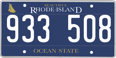 RI license plate 933508