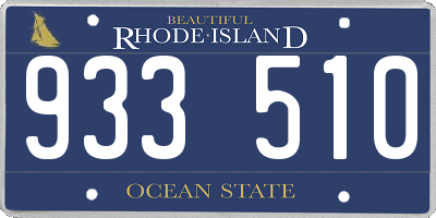 RI license plate 933510