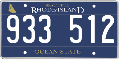 RI license plate 933512
