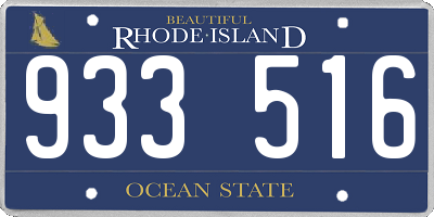 RI license plate 933516
